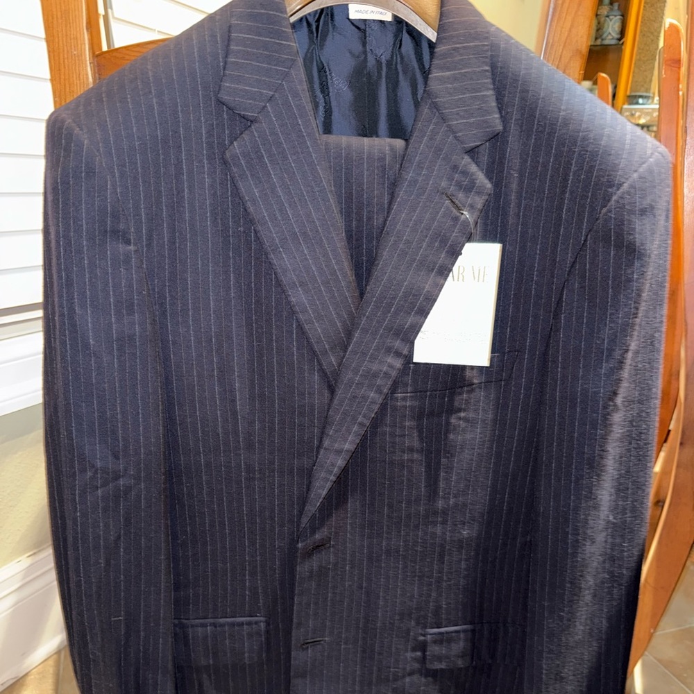 Brioni Navy Pinstripe Suit